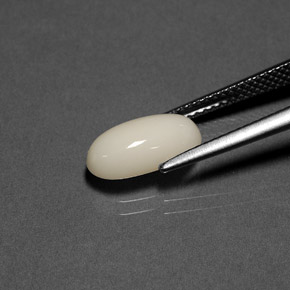 مرجان أبيض طبيعي، قصة بيضاوى، 2.23 قيراط، غير شفاف