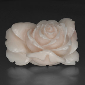 مرجان سالمون أبيض طبيعي، شكل خيالي، 40.97 قيراط، غير شفاف