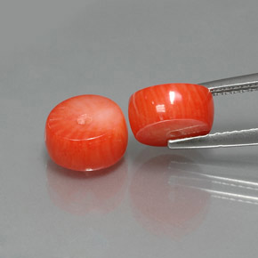 مرجان طبيعي بلون سلموني، وزن ‎‎ قيراط، شكل شكل خيالي، مقاس ‎8.4x4.5‎ مم