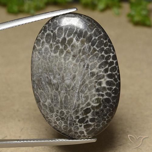 25.50ct طبيعي متعدد الألوان مرجان, بيضوي, غير شفاف