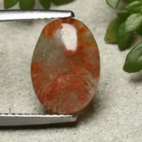 مرجان متعدد الألوان طبيعي، قصة بيضاوى، 2.54 قيراط، نصف شفاف