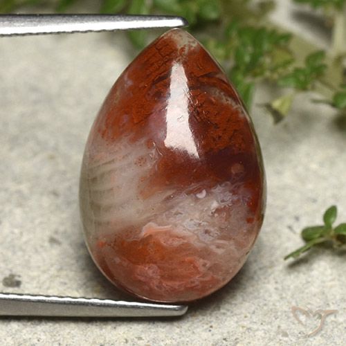 مرجان متعدد الألوان طبيعي، شكل الكمثرى، 7.34 قيراط، غير شفاف