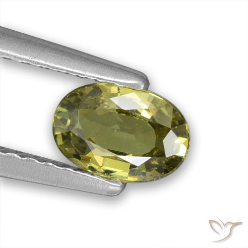 0.57ct طبيعي أخضر الغابة دافئ عقيق الديمانتويد, بيضوي, VVS-VS