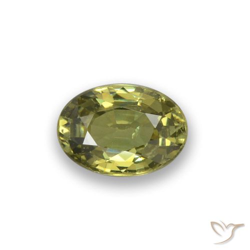 0.56ct طبيعي أصفر متوسط عقيق الديمانتويد, بيضوي, VVS-VS