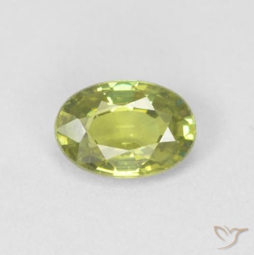 0.55ct طبيعي أخضر ترابى دافئ عقيق الديمانتويد, بيضوي, VVS-VS