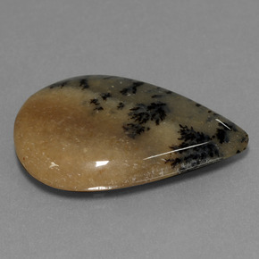 عقيق شجيري متعدد الألوان طبيعي، شكل الكمثرى، 19.92 قيراط، غير شفاف