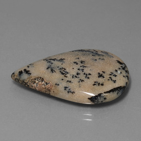 عقيق شجيري متعدد الألوان طبيعي، شكل الكمثرى، 28.31 قيراط، غير شفاف