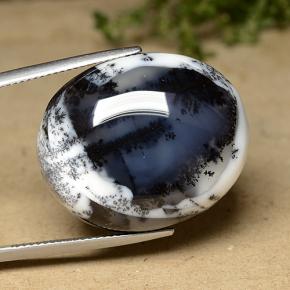 عقيق شجيري متعدد الألوان طبيعي، قصة بيضاوى، 42.78 قيراط، غير شفاف