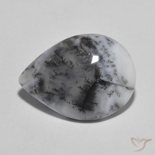 6.12ct طبيعي متعدد الألوان عقيق شجيري, شكل الكمثرى, نصف شفاف