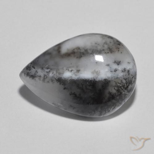 8.49ct طبيعي متعدد الألوان عقيق شجيري, شكل الكمثرى, نصف شفاف