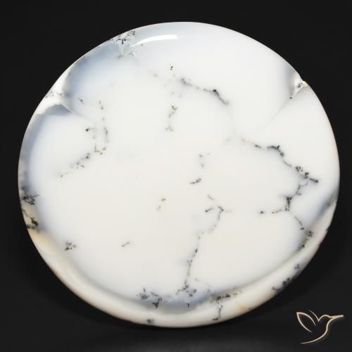 112.10ct طبيعي أبيض مع أسود عقيق شجيري, دائري, غير شفاف