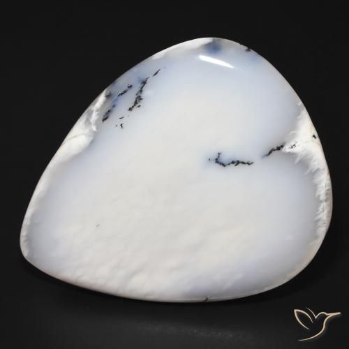 60.01ct طبيعي أبيض مع أسود عقيق شجيري, شكل الكمثرى, غير شفاف