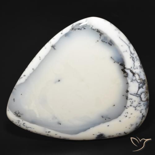 210.16ct طبيعي أبيض مع أسود عقيق شجيري, شكل الكمثرى, غير شفاف