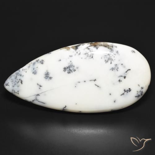 52.47ct طبيعي أبيض متعدد الألوان عقيق شجيري, شكل الكمثرى, غير شفاف