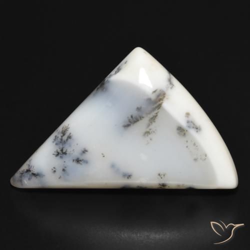 34.04ct طبيعي أبيض مع أسود عقيق شجيري, فانسى, غير شفاف