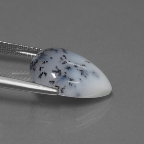 كالسيدونى شجيري متعدد الألوان طبيعي، شكل الكمثرى، 7.17 قيراط، نصف شفاف