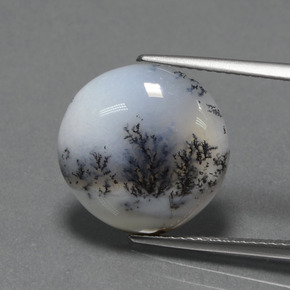 كالسيدوني شجيري طبيعي بلون متعدد الألوان، وزن ‎7.74‎ قيراط، شكل دائري، مقاس ‎15.17‎ مم