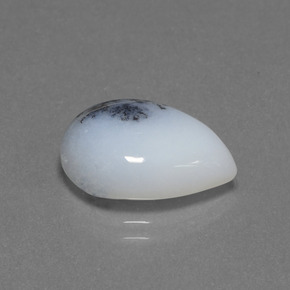 كالسيدونى شجيري متعدد الألوان طبيعي، شكل الكمثرى، 6.98 قيراط، نصف شفاف