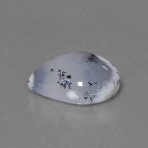 كالسيدوني شجيري متعدد الألوان طبيعي، شكل الكمثرى، 7.56 قيراط، نصف شفاف