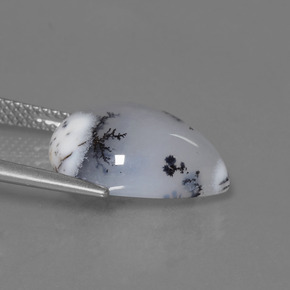 كالسيدوني شجيري متعدد الألوان طبيعي، شكل الكمثرى، 7.56 قيراط، نصف شفاف