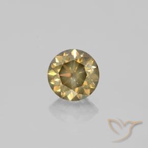 1.61ct طبيعي شمبانيا الماس, دائري, SI
