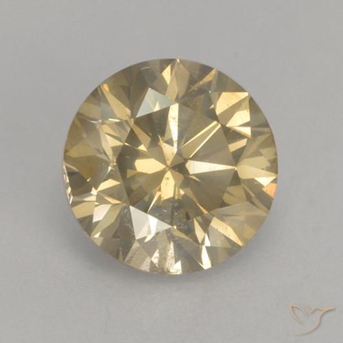 1.54ct طبيعي شمبانيا الماس, دائري, SI