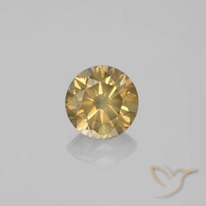 1.50ct طبيعي شمبانيا الماس, دائري, SI
