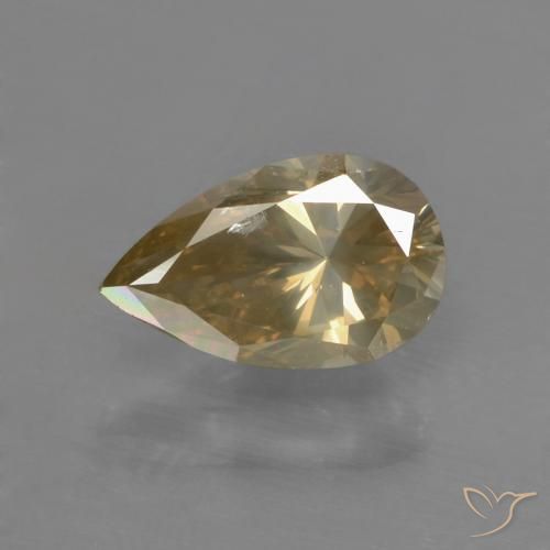 0.96ct طبيعي كونياك الماس, شكل الكمثرى, SI