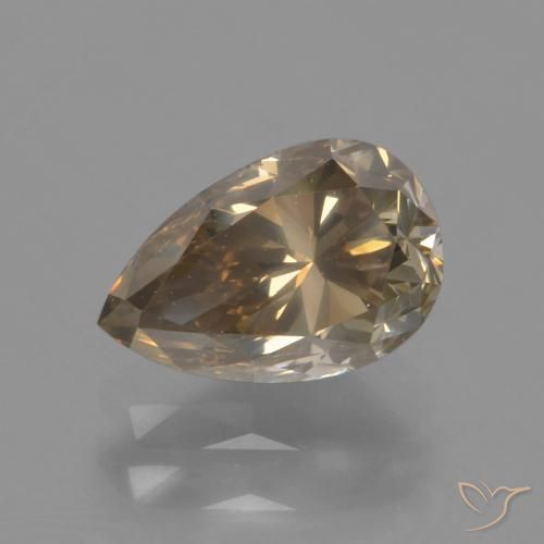 1.32ct طبيعي كونياك الماس, شكل الكمثرى, SI