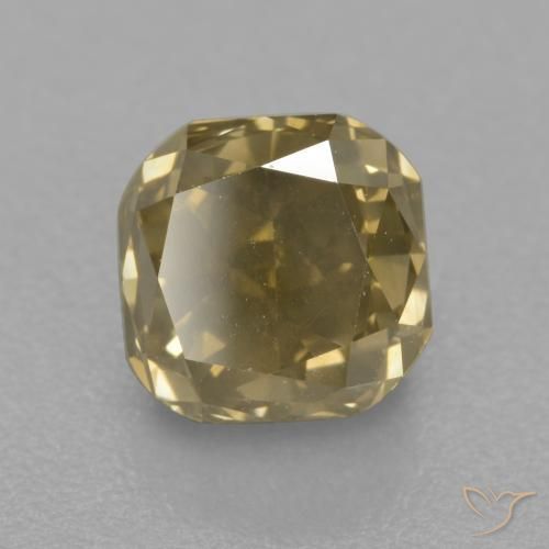 1.57ct طبيعي شمبانيا الماس, قص الزمرد, SI