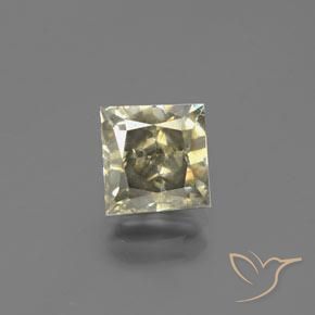 2.09ct طبيعي كونياك الماس, مربع, SI