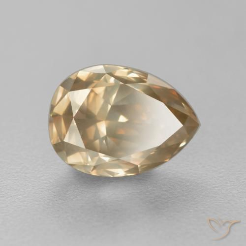 1.82ct طبيعي بنى القهوة الماس, شكل الكمثرى, SI