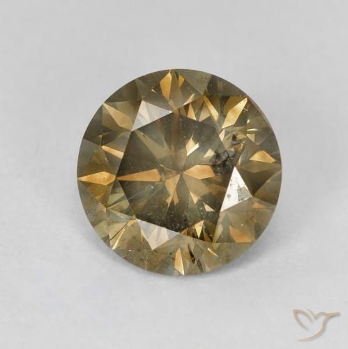 2.10ct طبيعي بنى العنبر الماس, دائري, VS-SI
