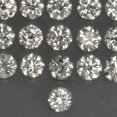 الماس أبيض دافئ طبيعي، قصة دائرى، 0.03 قيراط، قليلا جدا