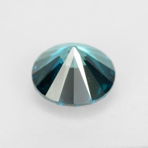 ألماس طبيعي بلون Vivid Greenish Blue، وزن ‎0.37‎ قيراط، شكل دائري، مقاس ‎4.44‎ مم