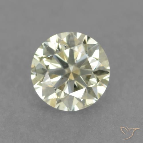 0.18ct طبيعي أصفر باهت الماس, دائري, قليلا جدا