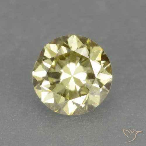 0.15ct طبيعي أصفر ذهبي الماس, دائري, VS-SI