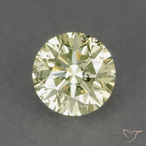 0.17ct طبيعي أصفر فاتح-متوسط الماس, دائري, VS-SI