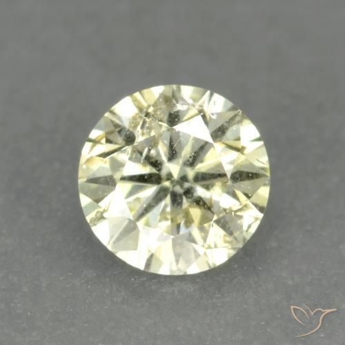 0.17ct طبيعي الأصفر الليمونى الماس, دائري, VS-SI
