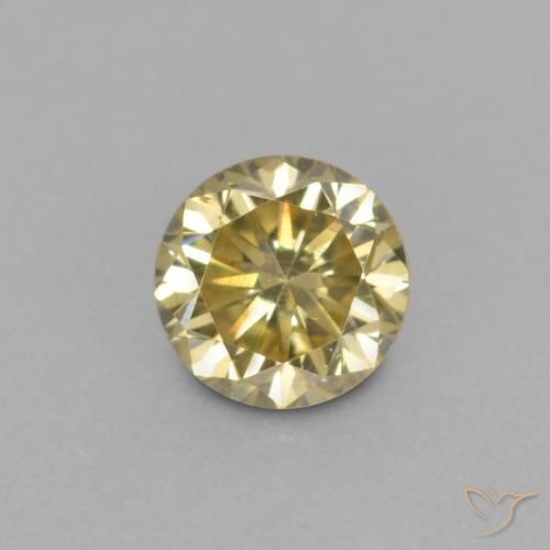 0.14ct طبيعي شمبانيا الماس, دائري, VVS-VS
