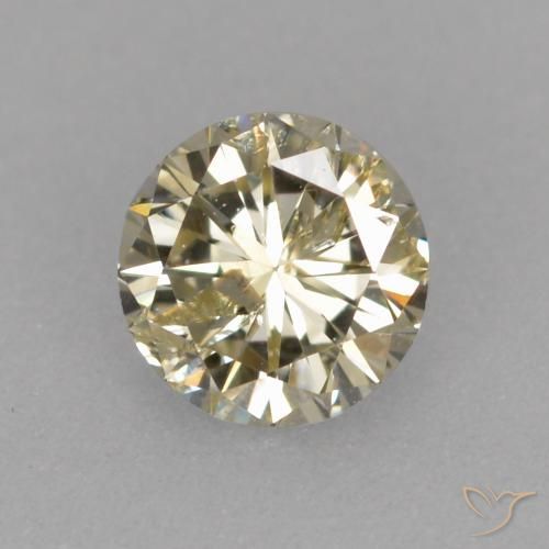 0.25ct طبيعي شامبانيا الماس, دائري, VS-SI