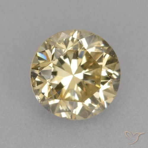 0.36ct طبيعي شامبانيا الماس, دائري, VS-SI