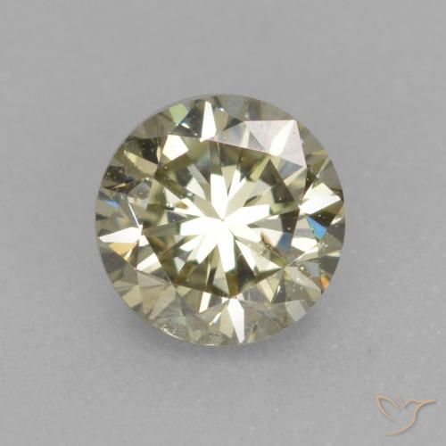 0.27ct طبيعي Medium Light-Yellow الماس, دائري, قليلا جدا