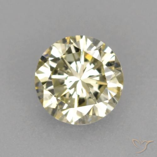 0.25ct طبيعي شامبانيا الماس, دائري, VVS-VS