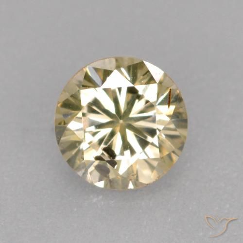 0.23ct طبيعي شامبانيا الماس, دائري, قليلا جدا