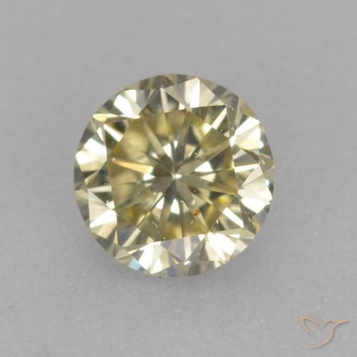 0.25ct طبيعي كونياك الماس, دائري, قليلا جدا