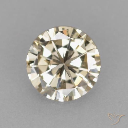 0.24ct طبيعي كونياك الماس, دائري, قليلا جدا