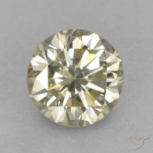 0.18ct طبيعي شامبانيا الماس, دائري, VVS-VS