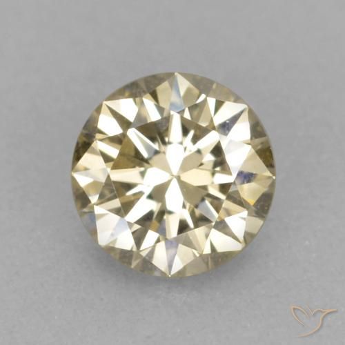 0.14ct طبيعي كونياك الماس, دائري, VVS-VS