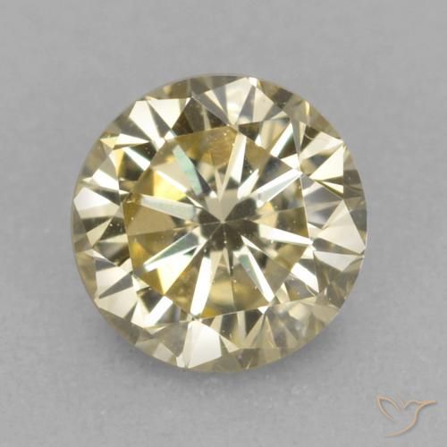 0.21ct طبيعي بنى متوسط الماس, دائري, VVS-VS